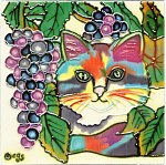 Cat Tile- Chianti Cat Tile- Chianti