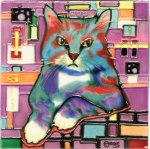 Cat Tile- Napper Cat Cat Tile- Napper Cat