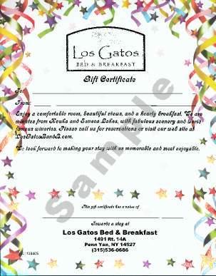 Celebration Gift Certificate Stock