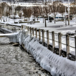 Ice fringe in the Watkins Glen marina.